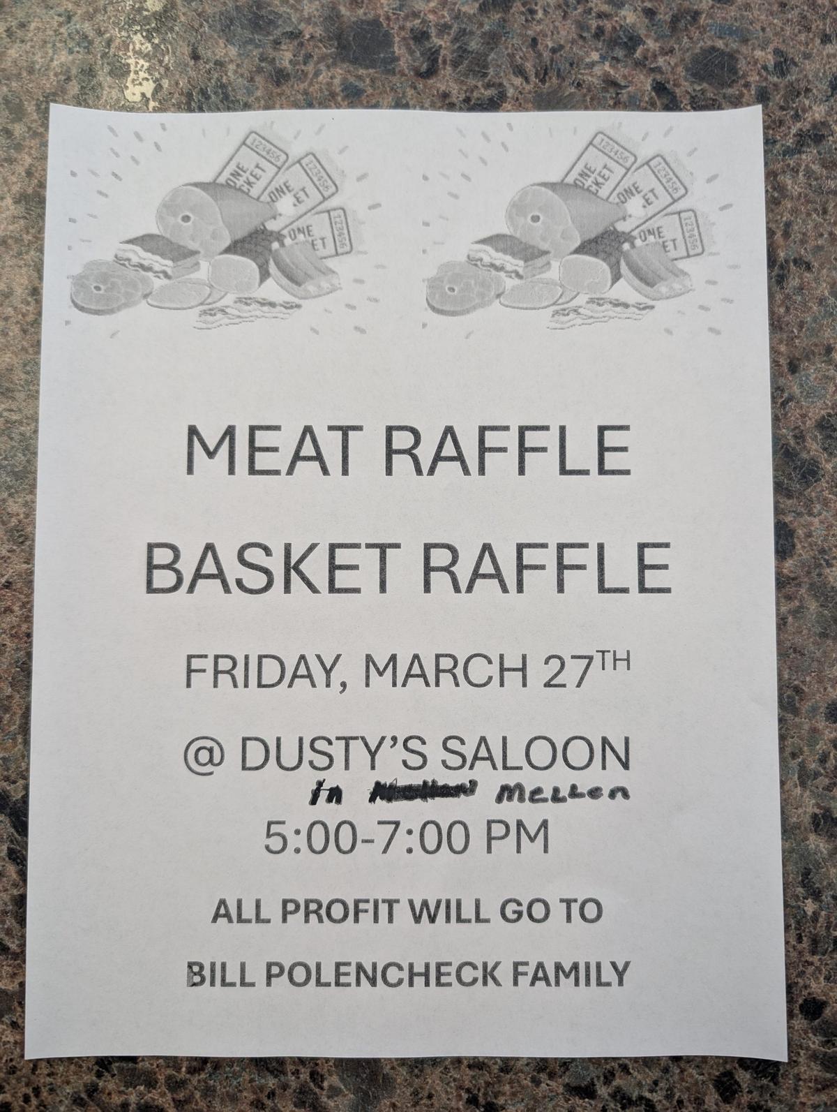 Meat Raffle Benefit